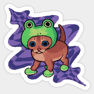 Froggy Cat Sticker